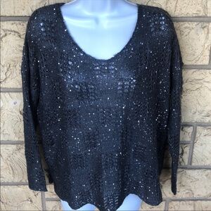 Charming Charlie Beach Sequin Over club Top oversize Size Small
